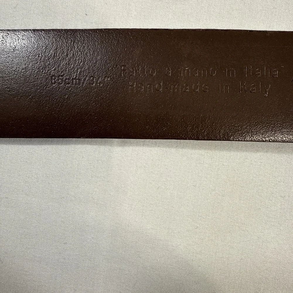 BELTS MEN 34/85CM  ANDREW FEZZA NEW YORK  Brown Hand Made In Italy  ‎ 2537 02